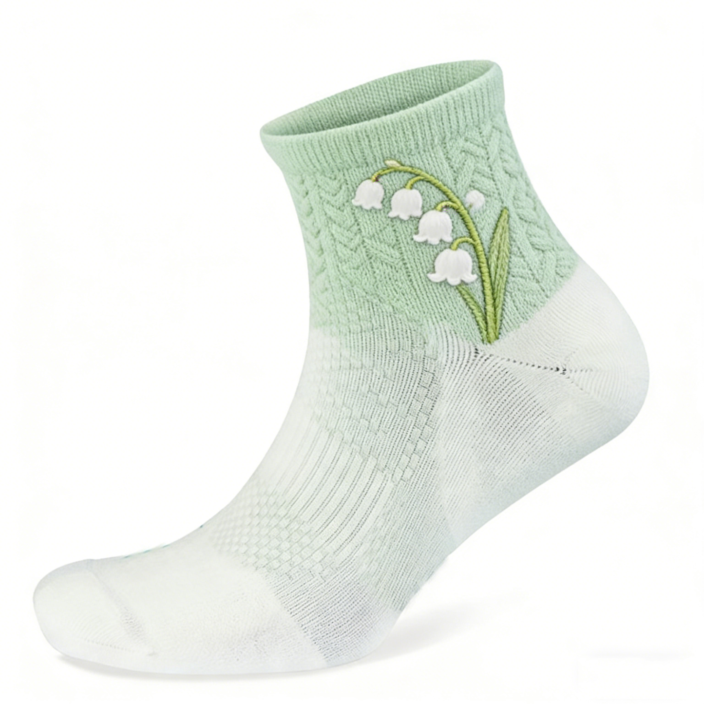 Light Green Lily of the Valley Socks