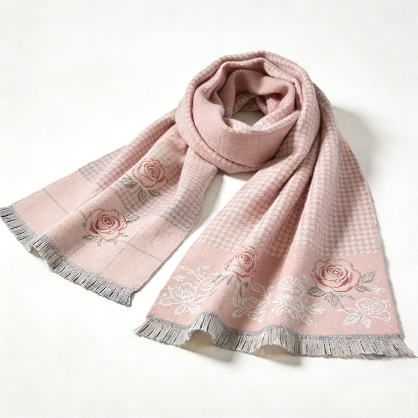 Pink Rose Scarf