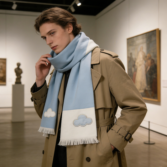 Light Blue Cloud Scarf