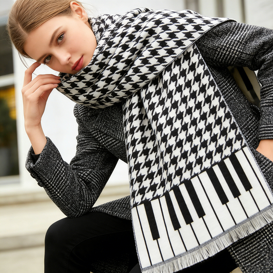 Houndstooth Piano Scarf