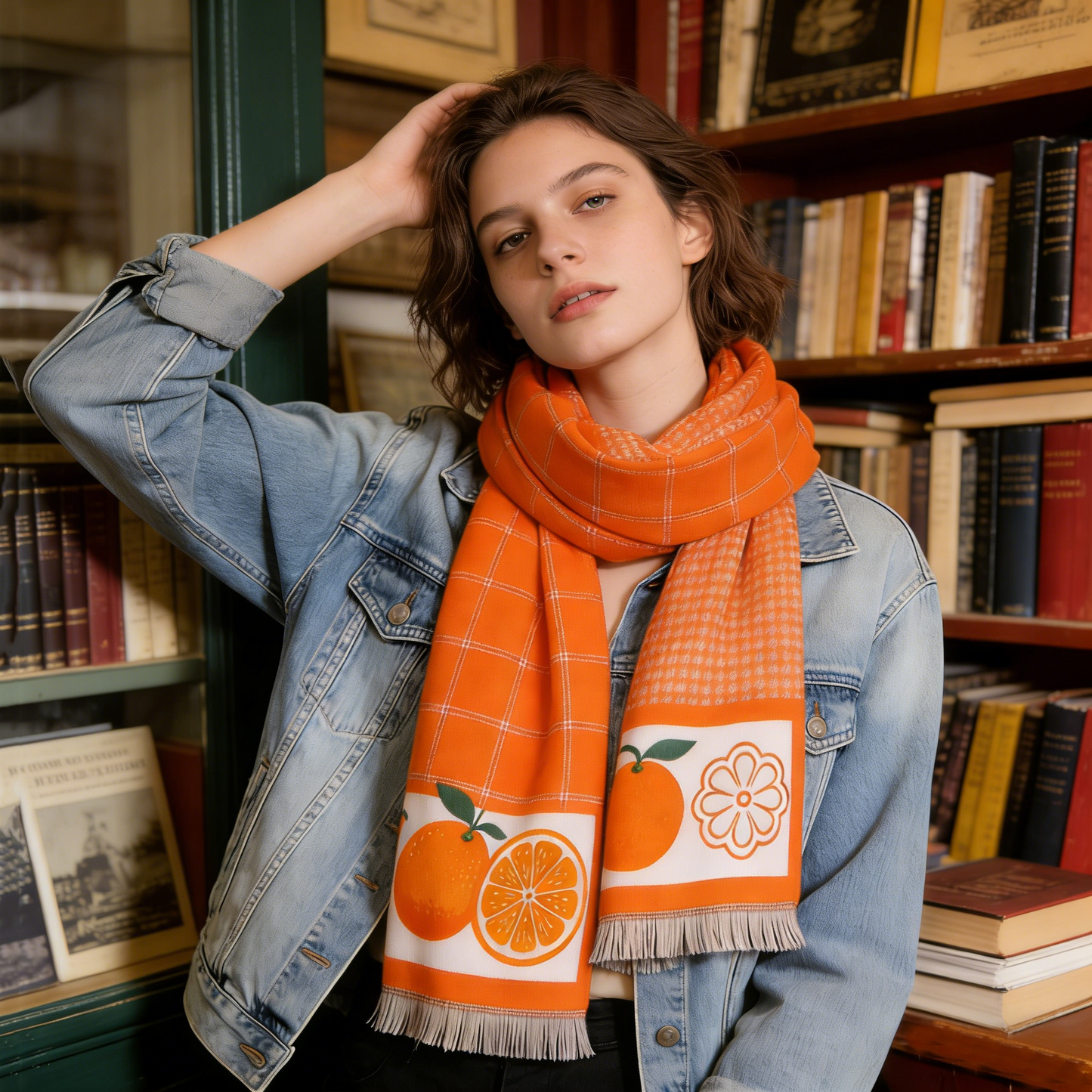 Orange Fruit Scarf