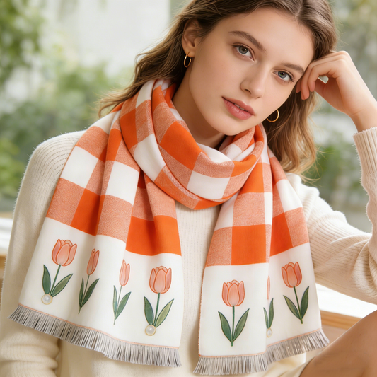 Orange Tulip Scarf