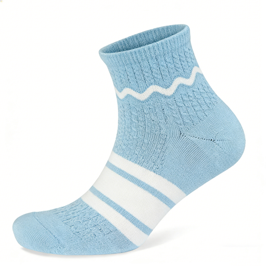 Light Blue Wavy Stripe Socks