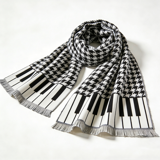 Houndstooth Piano Scarf