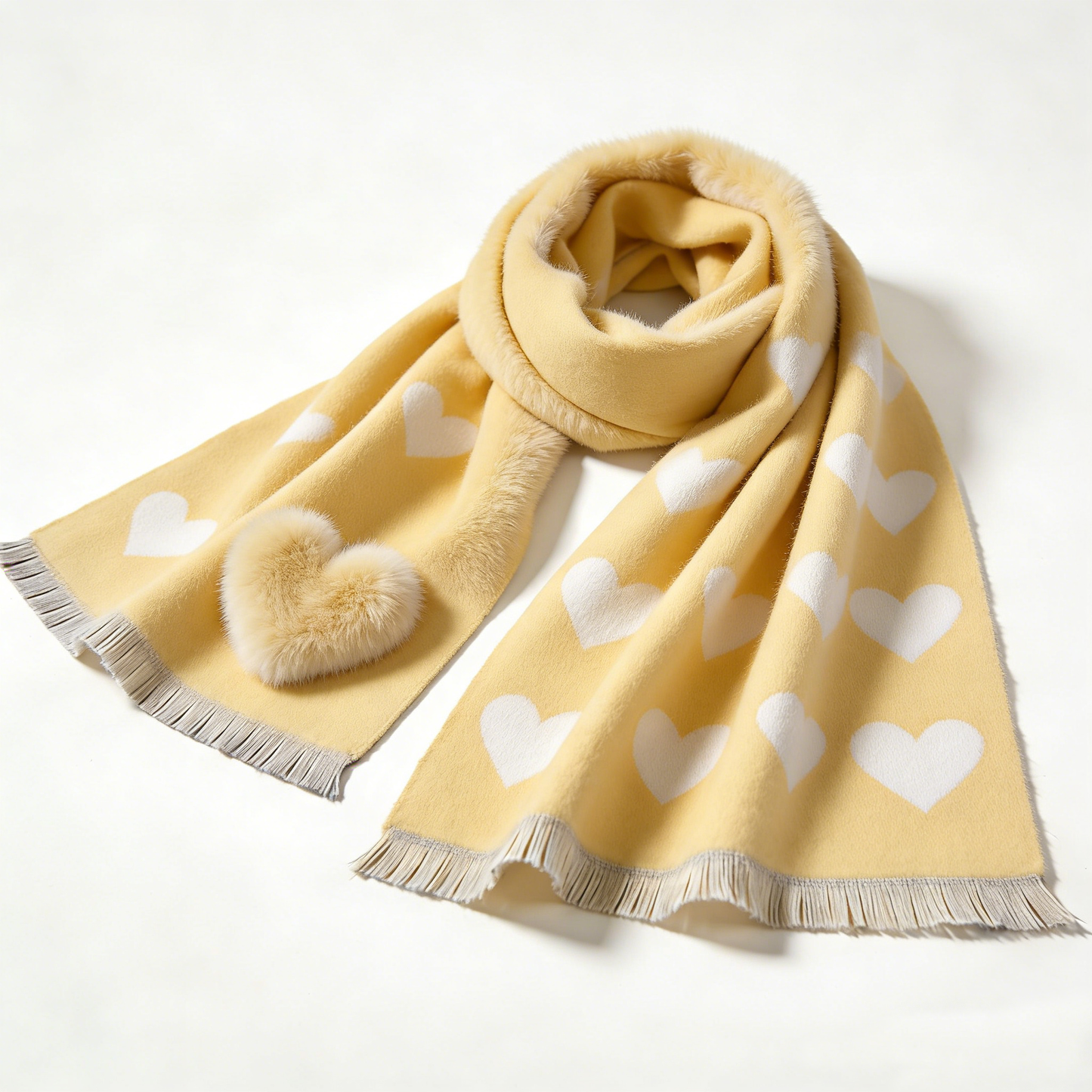 Yellow Heart Scarf